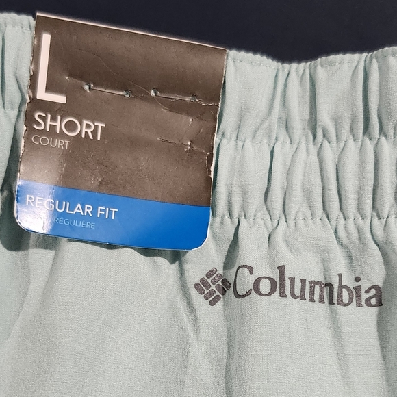 Columbia Women's NWT Light Aqua Drawstring Athletic Shorts Size Large - Picture 6 of 8